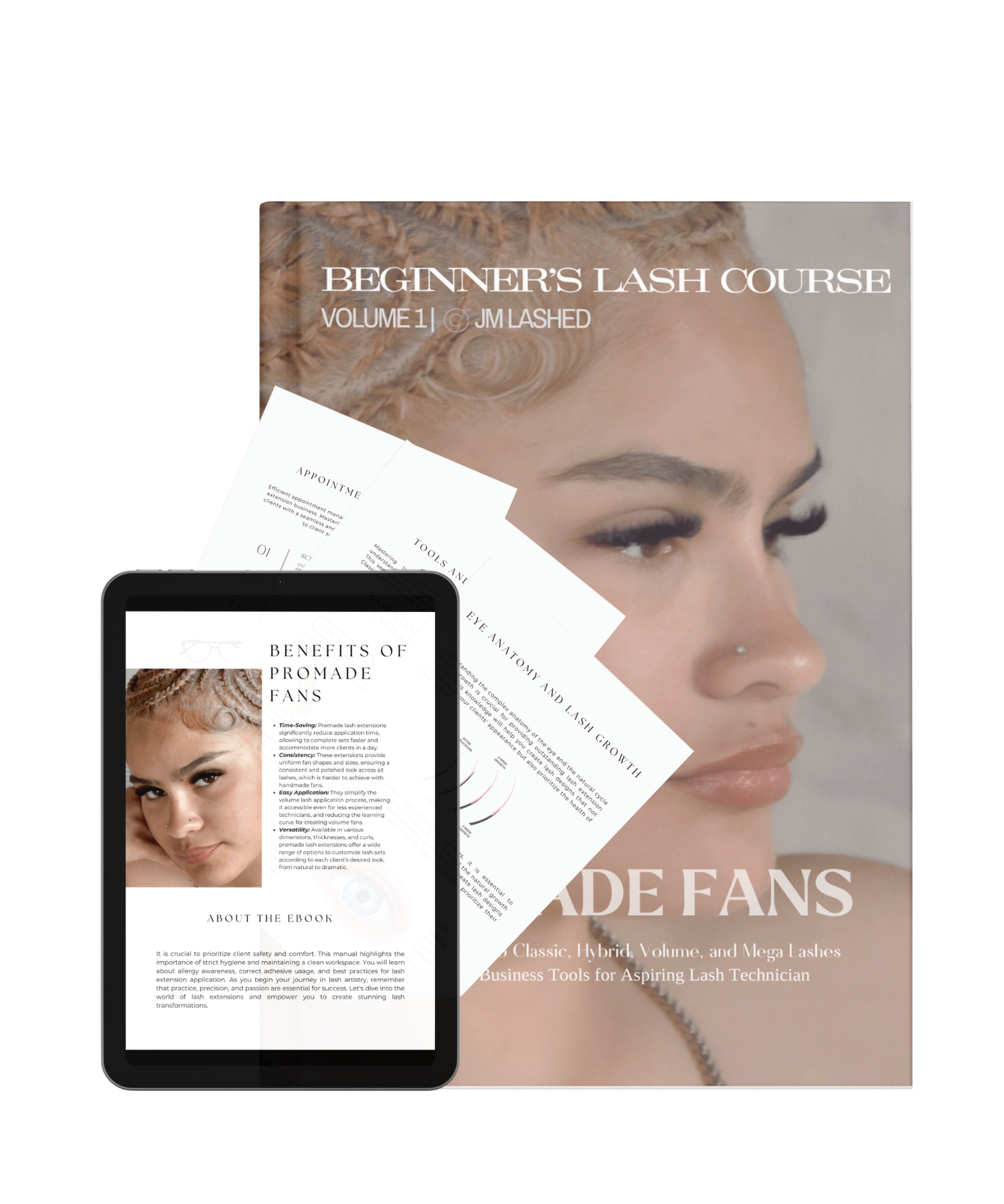 Beginner's Promade Lash Course eBook - Learn Classic, Hybrid, Volume, and Mega Lash Application