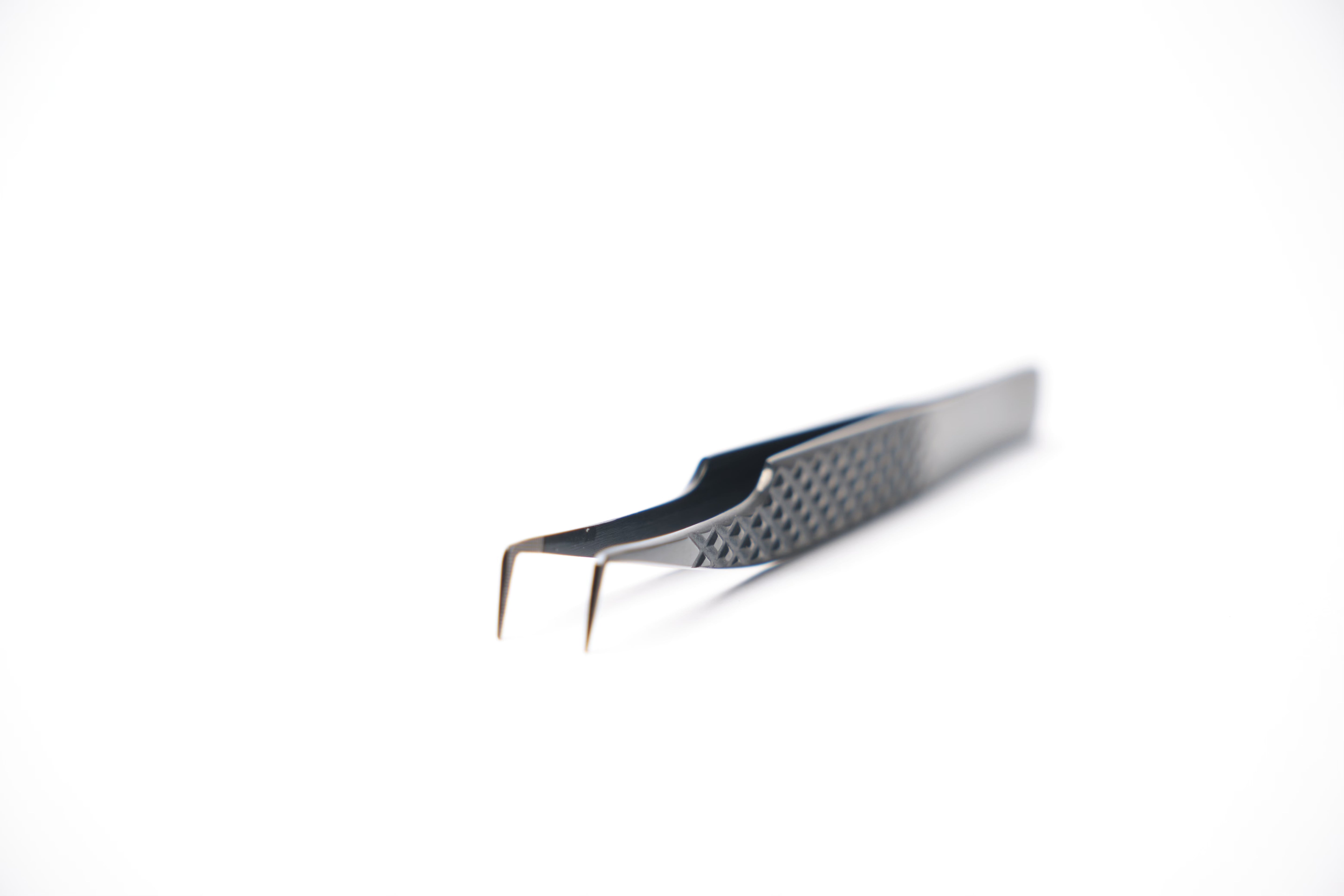 90° Black Fiber Tweezers