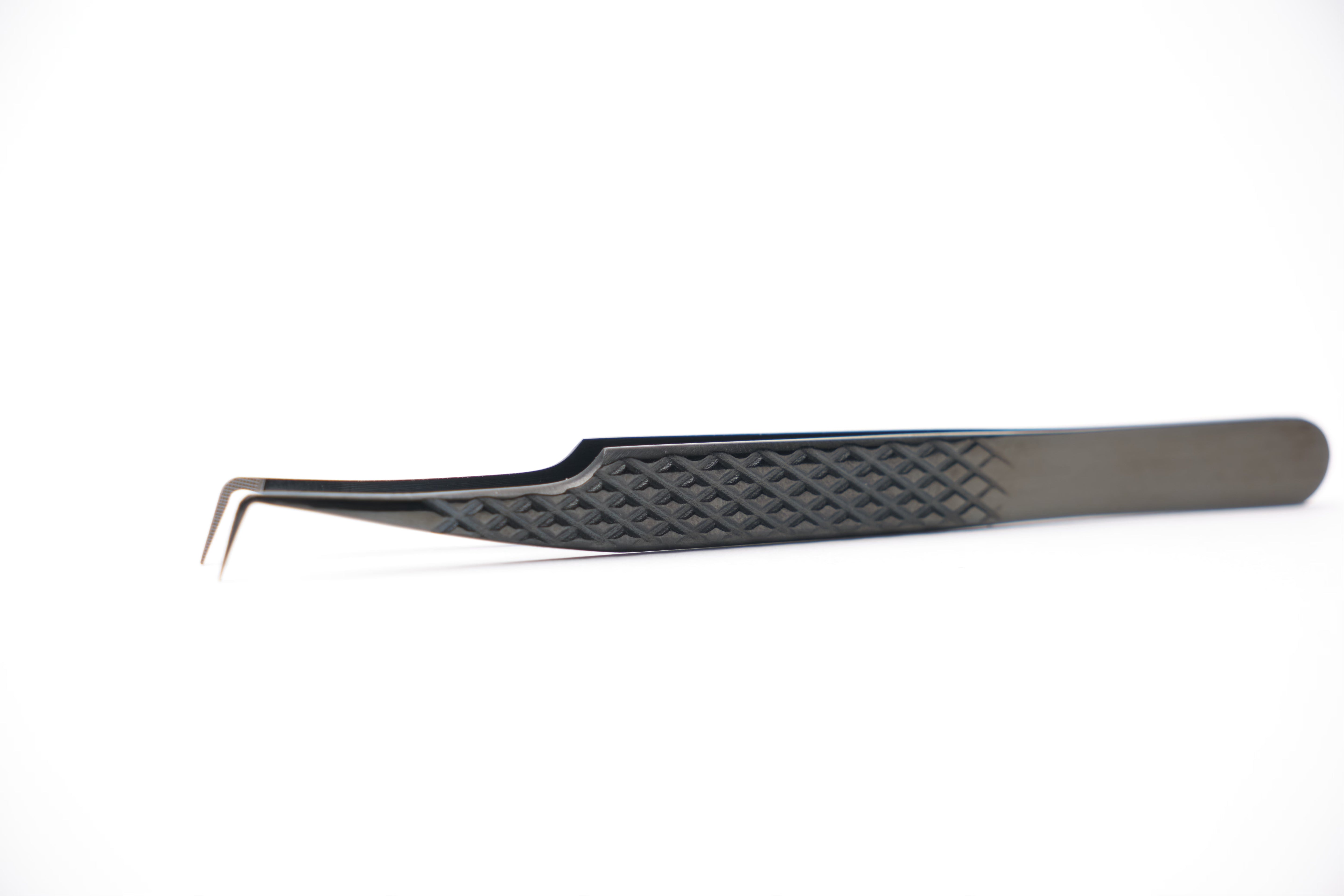 90° Black Fiber Tweezers