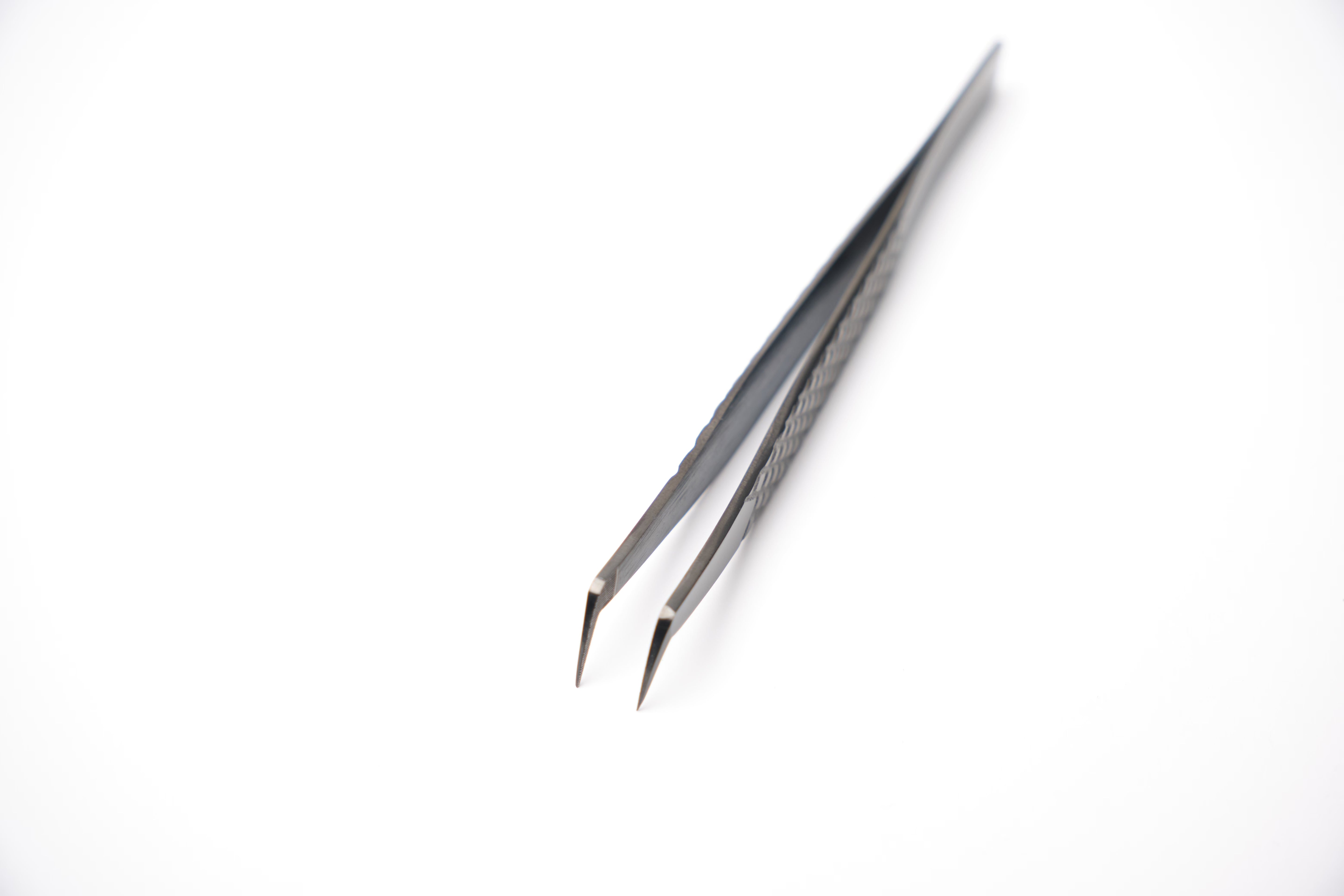 45° Black Fiber Tweezers